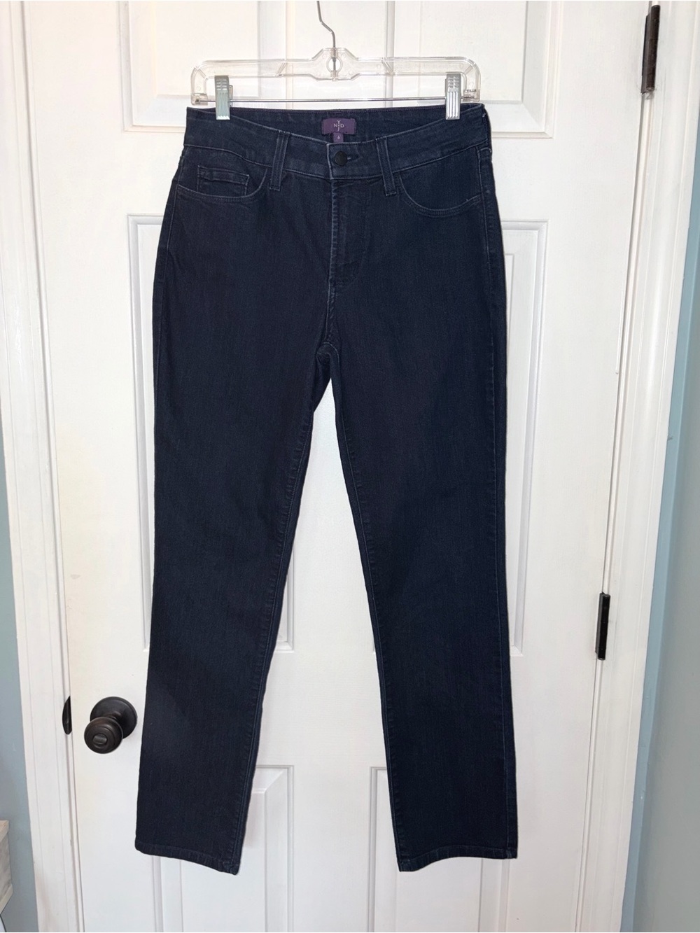 NYDJ Mid Rise Skinny Leg Jeans in Dark Indigo